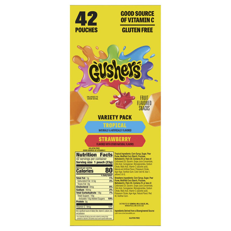 Fruit Gushers Fruit Flavored Snacks, Variety Pack, 0.8 oz, 42-Count - Chalk School of Movement