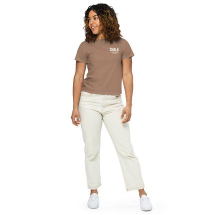 Women’s high - waisted t-shirt - Chalk School of Movement