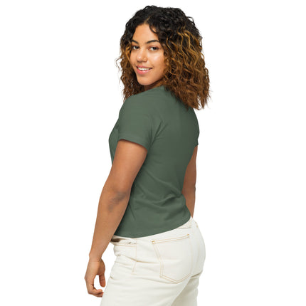 Women’s high - waisted t-shirt - Chalk School of Movement