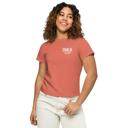 Women’s high - waisted t-shirt - Chalk School of Movement