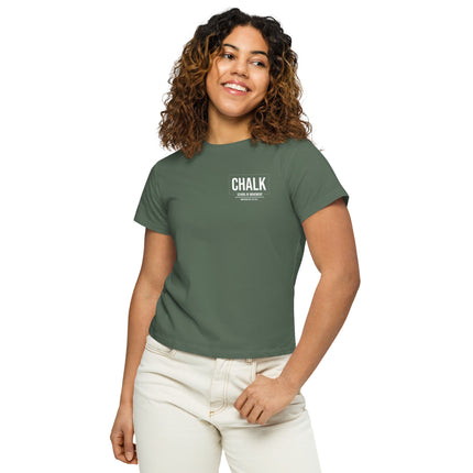 Women’s high - waisted t-shirt - Chalk School of Movement