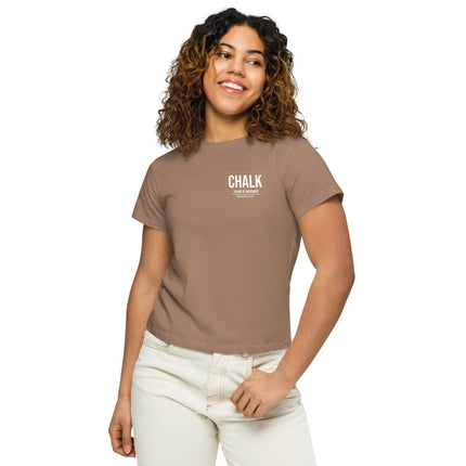 Women’s high - waisted t-shirt - Chalk School of Movement