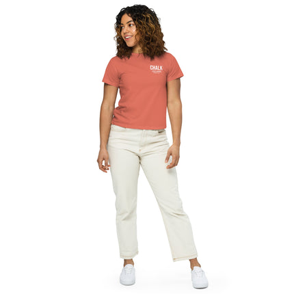 Women’s high - waisted t-shirt - Chalk School of Movement