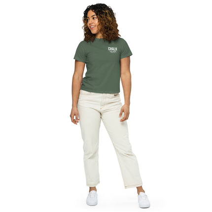 Women’s high - waisted t-shirt - Chalk School of Movement