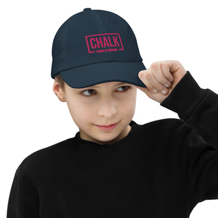 Chalk Youth Baseball Cap - Pink Logo - Chalk School of Movement