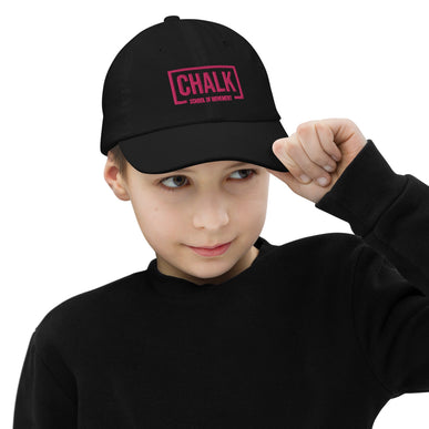 Chalk Youth Baseball Cap - Pink Logo - Chalk School of Movement