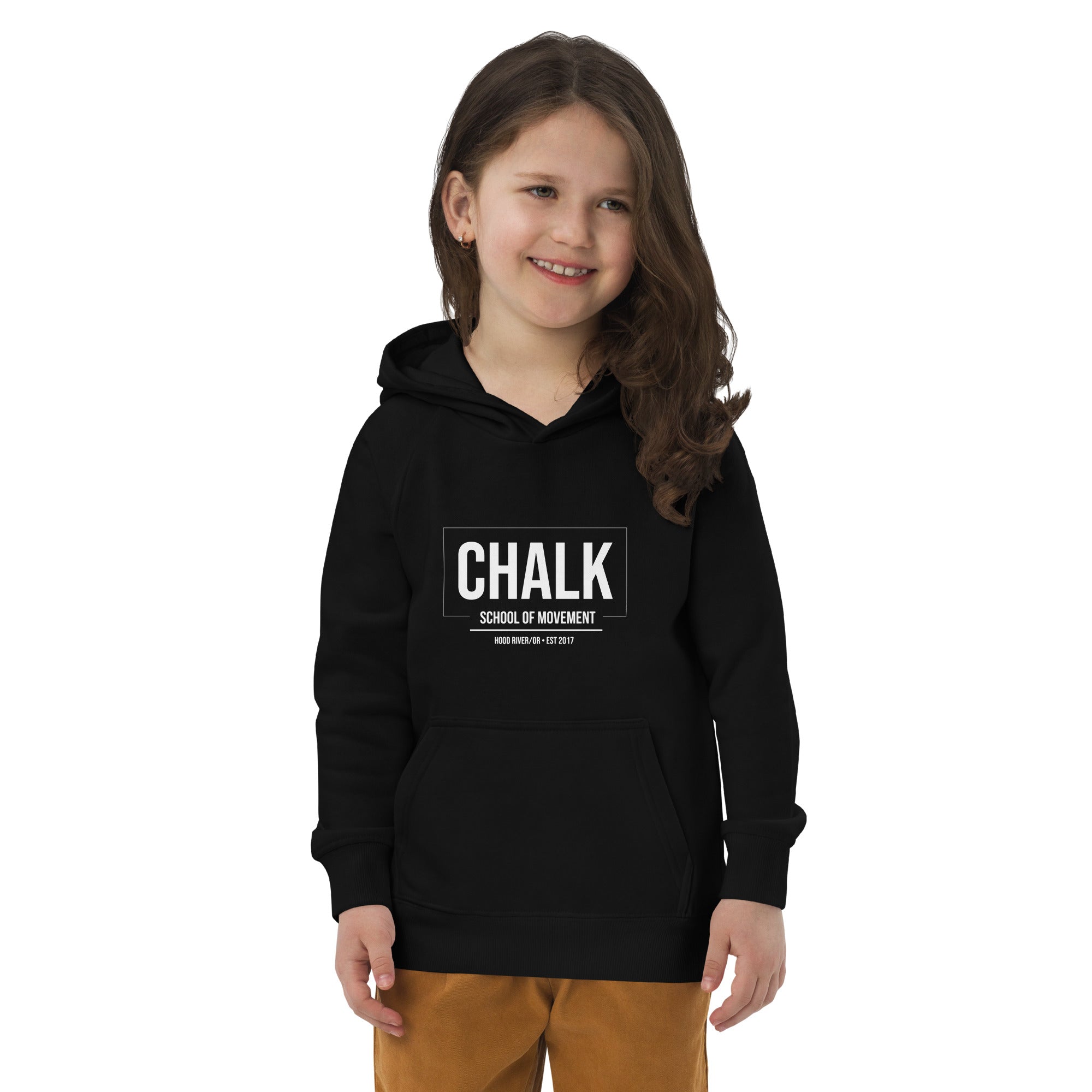Kids eco hoodie Chalk School of Movement