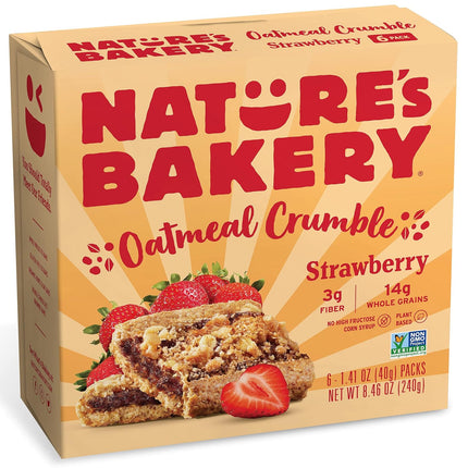 Nature's Bakery Oatmeal Crumble Strawberry Bars, 1.41 Oz, 6 Ct - Chalk School of Movement